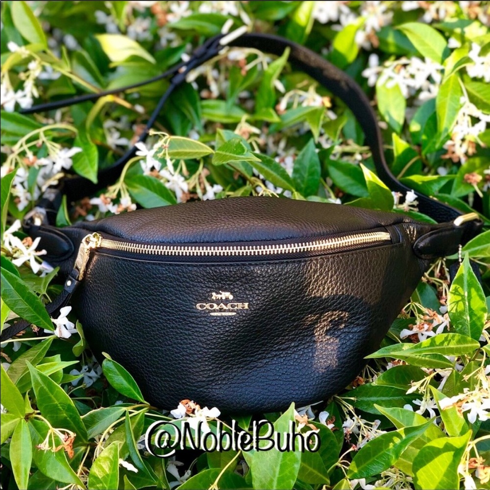 COACH Belt Bag / Fanny Pack Pebble Black F48738 - Picture 7 of 10